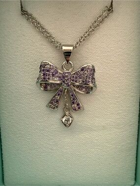 Ryze Party Everwear Silver Bow Necklace